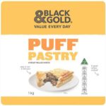 BLACK & GOLD PASTRY PUFF SHEETS 1KG Pack Size: 12