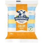 DEVONDALE COLBY CHEDDER CHEESE BLOCK 250GM Pack Size: 14