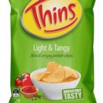 THINS LIGHT AND TANGY POTATO CHIPS 175GM Pack Size: 12