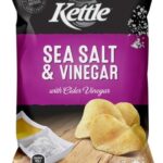 KETTLE SEA SALT & VINEGAR NATURAL POTATO CHIPS 45GM Pack Size: 18