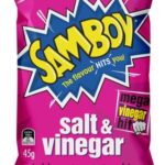 SAMBOY SALT AND VINEGAR POTATO CHIPS 45GM Pack Size: 18