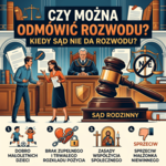 CZY MOŻNA ODMÓWIĆ ROZWODU? KIEDY SĄD NIE DA ROZWODU? SĄD RODZINNY; 1. DOBRO MAŁOLETNICH DZIECI; 2. BRAK ZUPEŁNEGO I TRWAŁEGO ROZKŁADU POŻYCIA; 3. ZASADY WSPÓŁŻYCIA SPOŁECZNEGO; 4. SPRZECIW MAŁŻONKA NIEWINNEGO