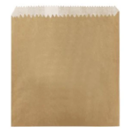 1 SQUARE BAGS GREASE PROOF BROWN 500 (PIE SIZE)