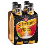 SCHWEPPES ORANGE AND MANGO MINERAL WATER 4 PACK x 6x 300ML