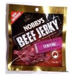 NOBBYS BEEF JERKY TERIYAKI 25GM X 12
