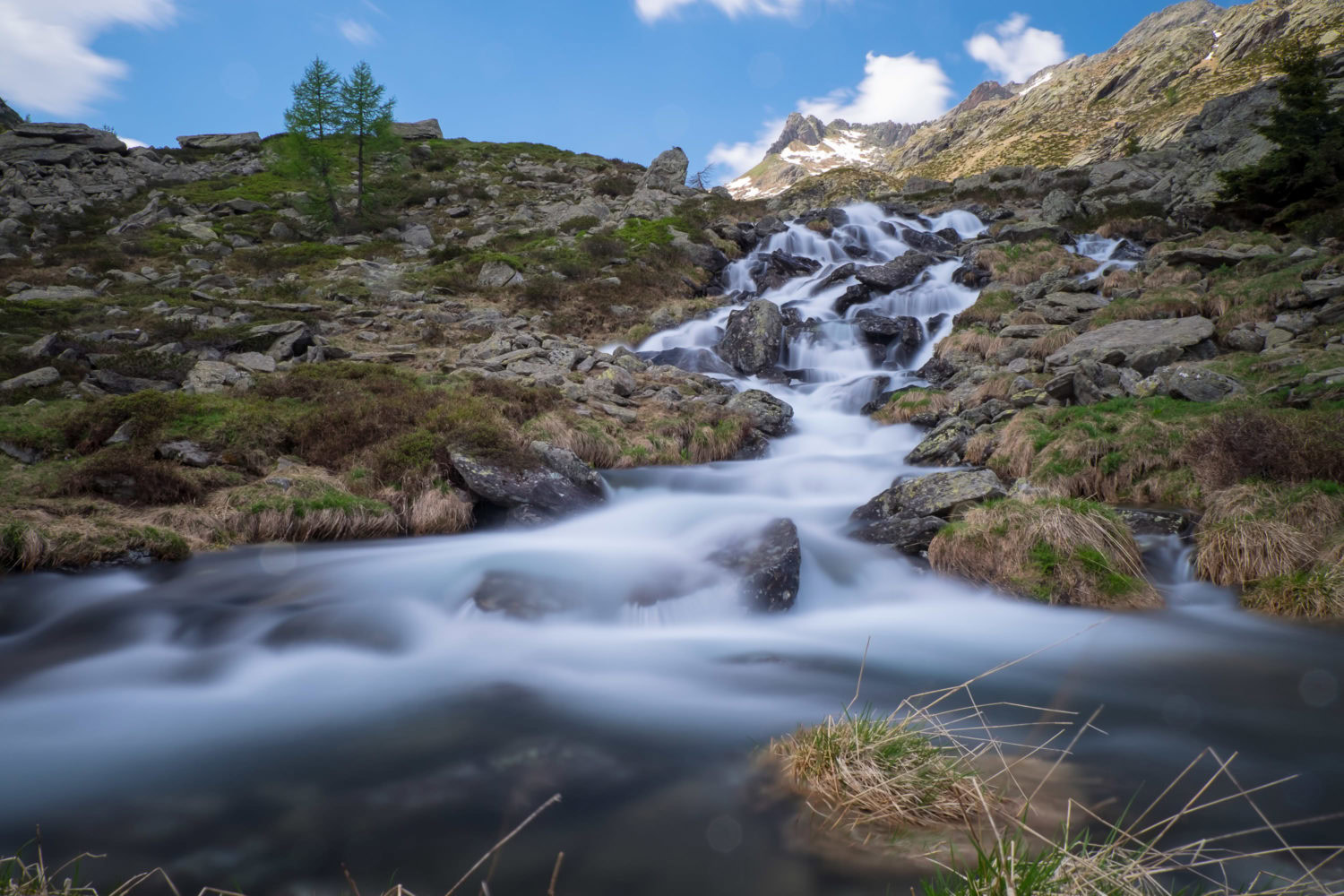 Langzeitbelichtung Flusslauf