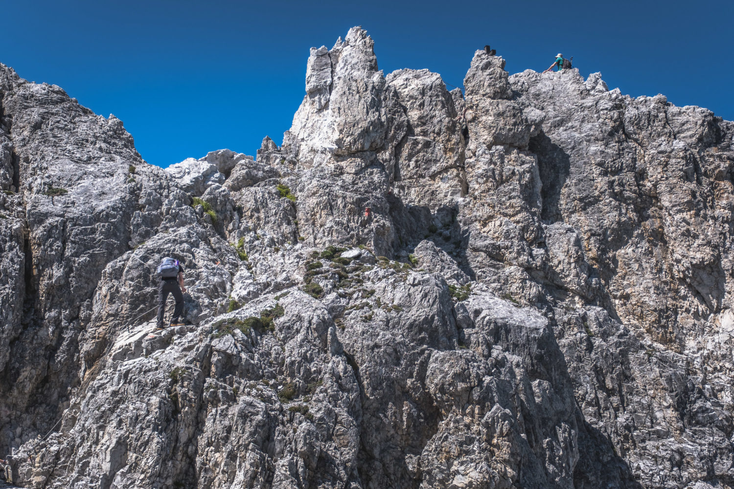 Aufstieg zum Gipfel der Elferspitze