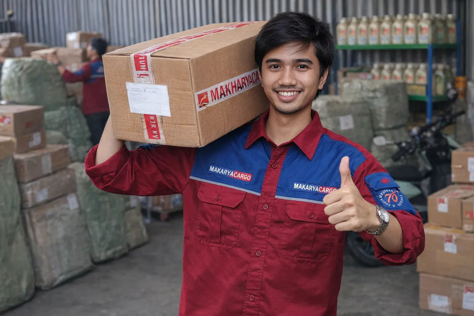 Proses pickup barang Surabaya Bangkalan oleh layanan ekspedisi cargo