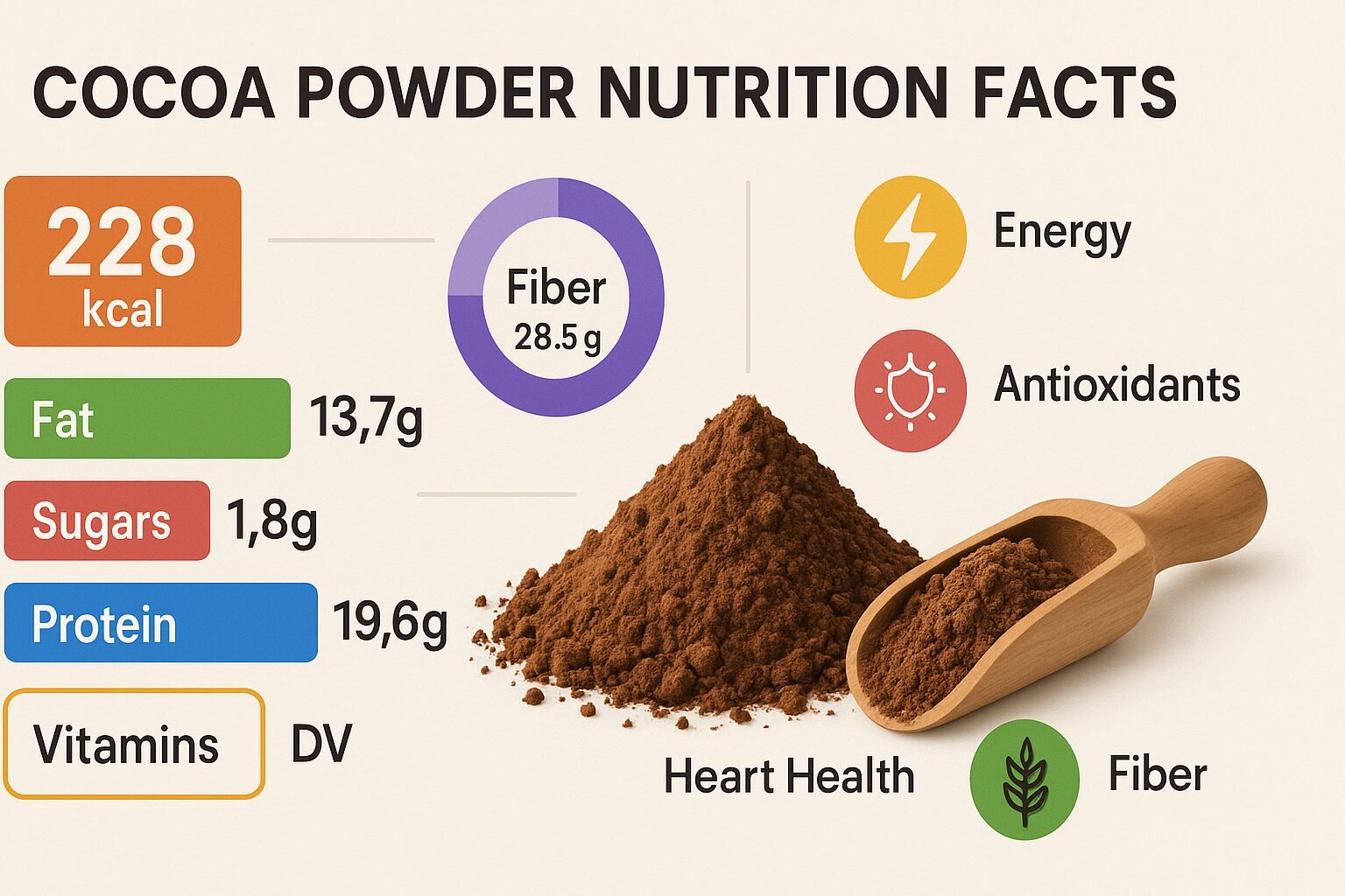 cocoa powder nutrition facts