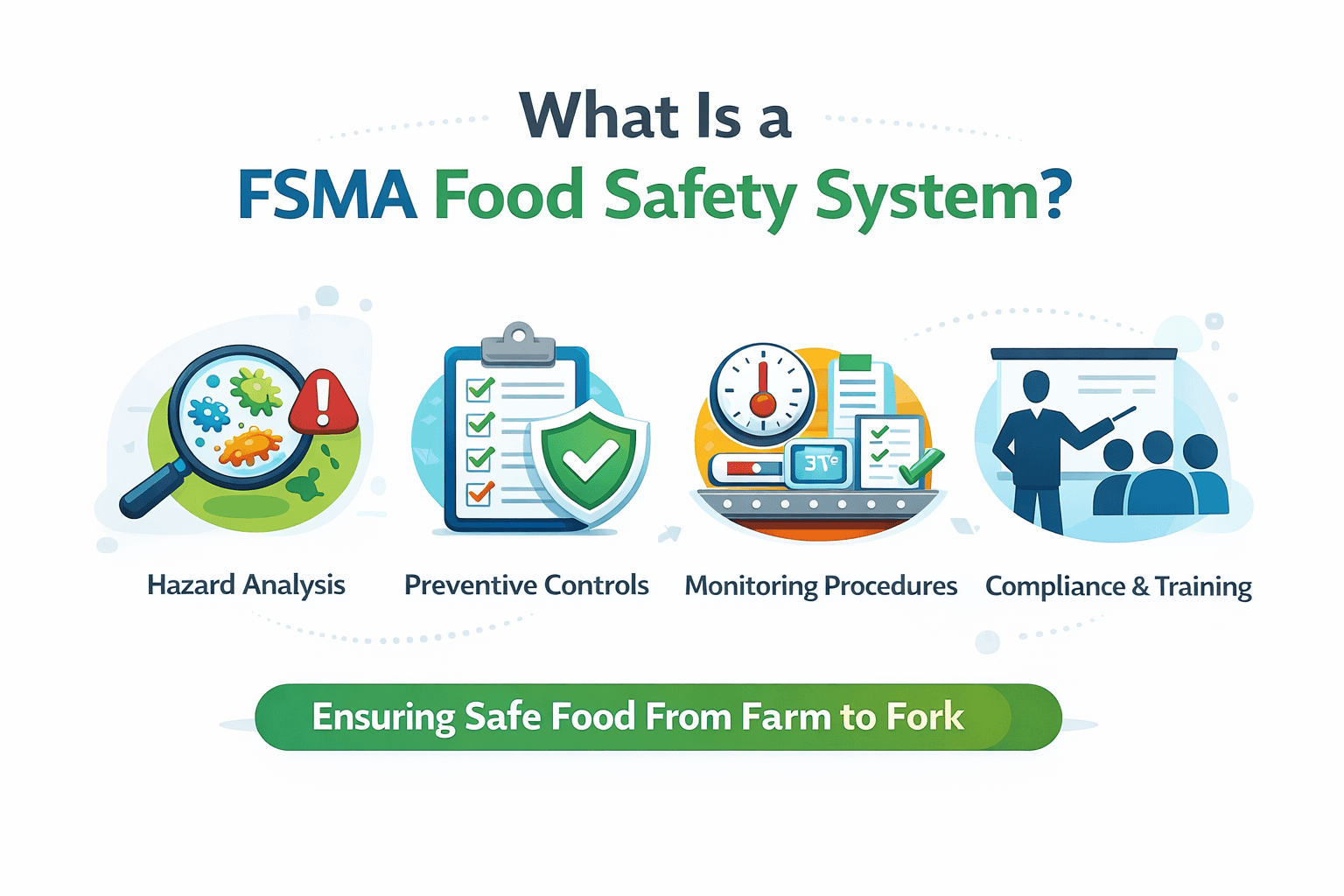 What is a FSMA Food Safety System — components of an FDA-compliant Food Safety Plan under the Food Safety Modernization Act