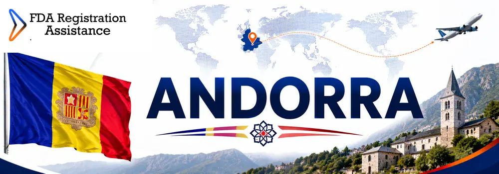 U.S FDA registration services for Andorra food, bottled water, supplement, cosmetic and consumer product exporters