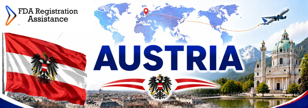 U.S FDA registration services for Austria pharmaceutical, medical device, supplement, beverage, wine and food exporters