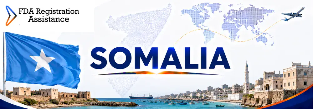 U.S FDA registration services for Somalia food, agricultural, supplement, cosmetic, pharmaceutical and medical device exporters