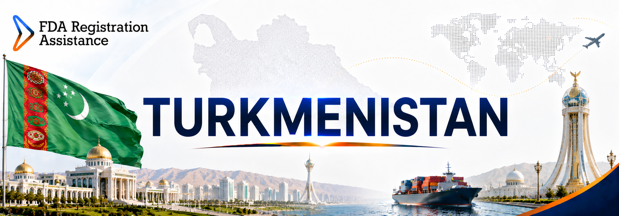 U.S FDA registration services for Turkmenistan food, cotton, licorice, supplement, cosmetic and agricultural exporters