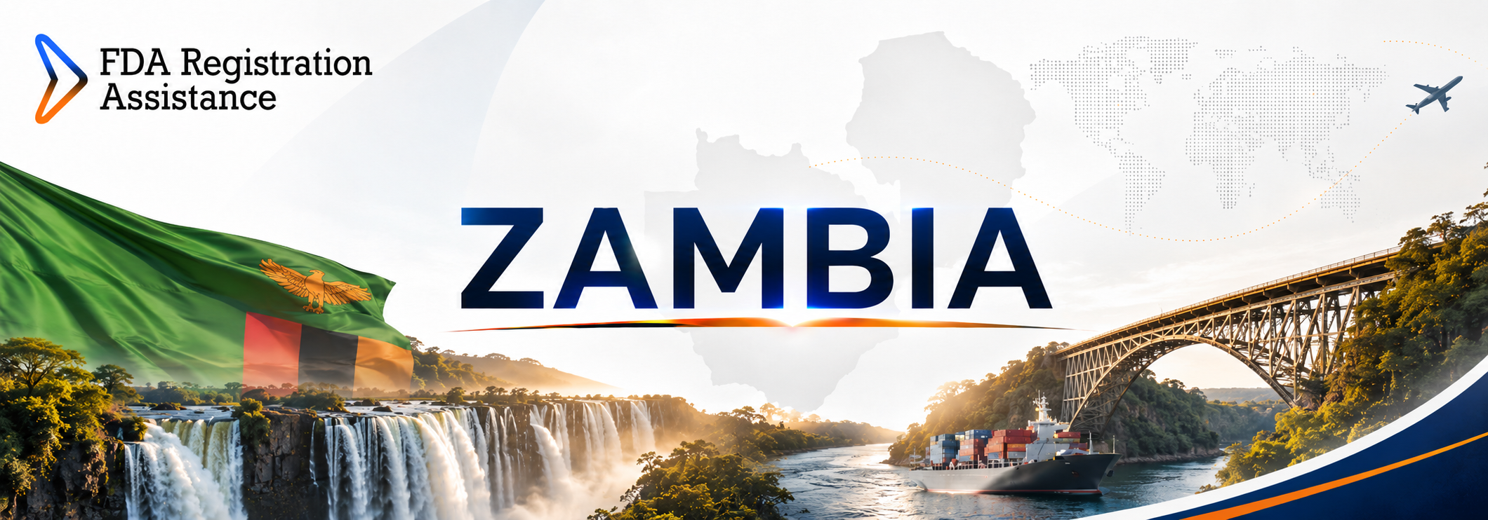 U.S FDA registration services for Zambia food, agricultural, supplement, cosmetic, pharmaceutical and medical device exporters