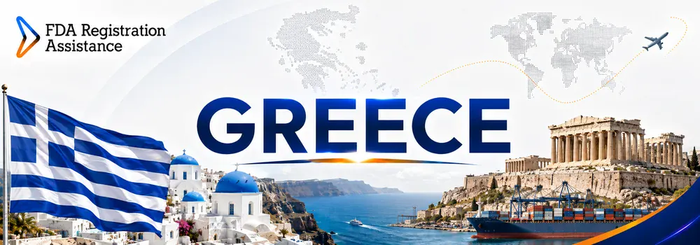 U.S FDA registration services for Greece olive oil, wine, feta, seafood, food and cosmetic exporters