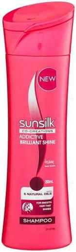SUN SILK ADDICTIVE BRILLIANT SHINE HAIR SHAMPOO 200ML Pack Size: 6