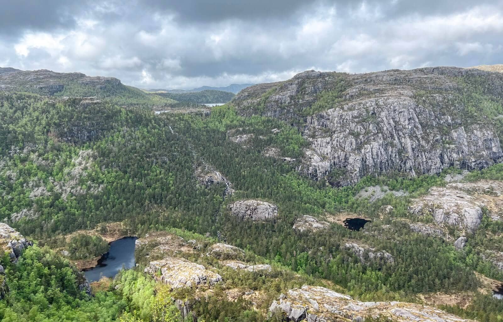 Views over the scenery from above