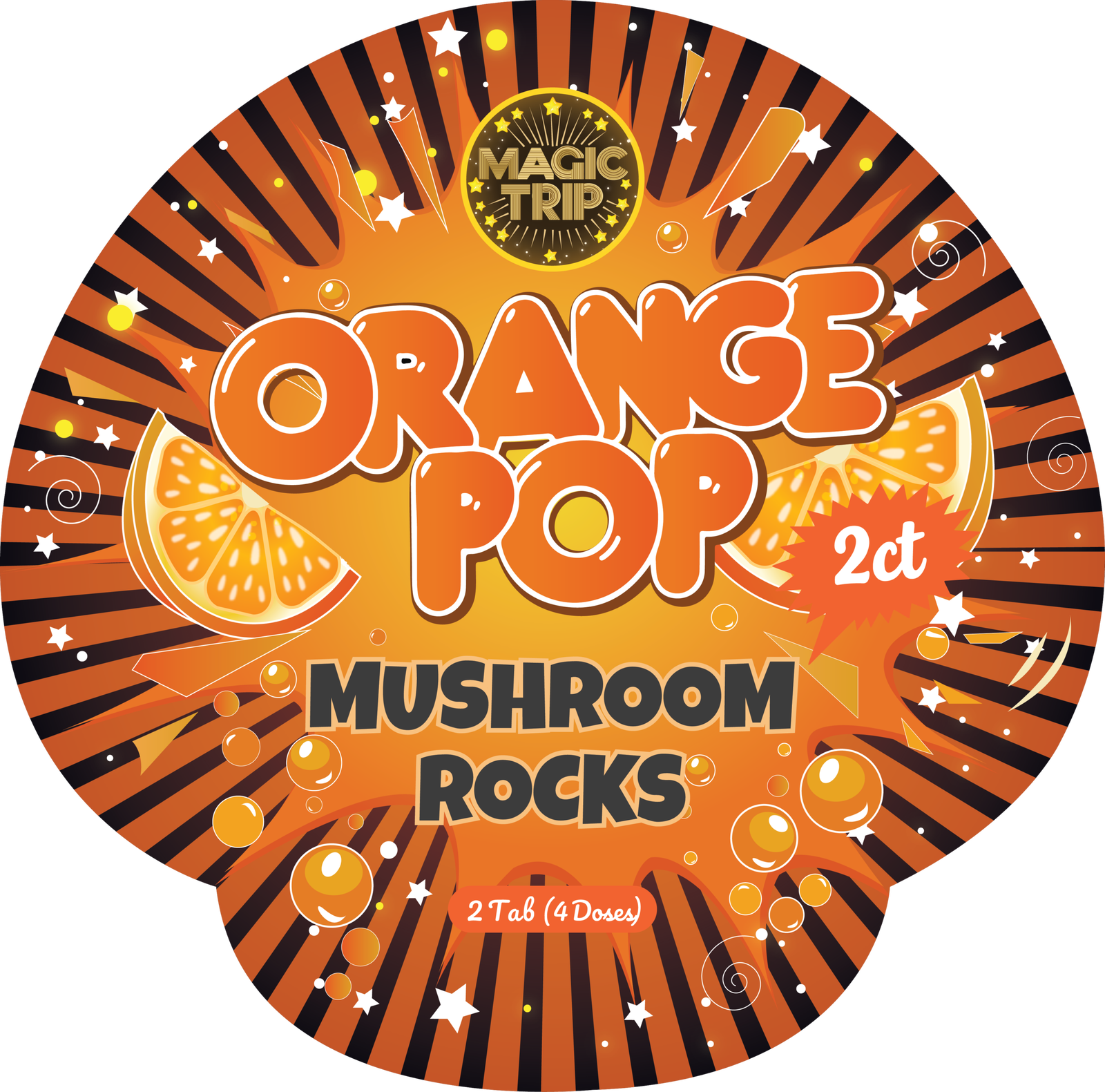 Mushroom Rocks – 2ct – 20 Pack Display – Orange