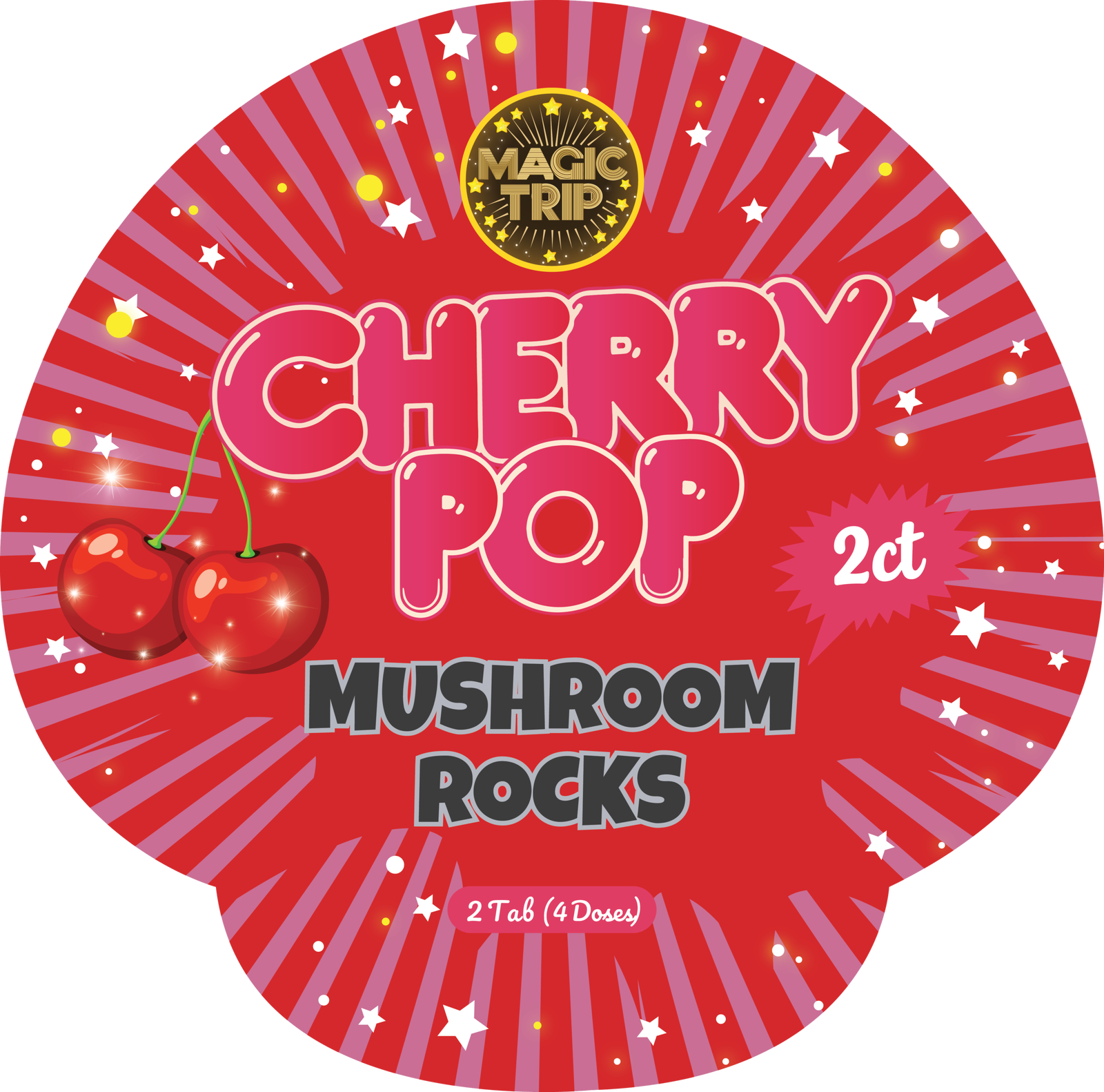 Mushroom Rocks – 2ct – 20 Pack Display – Cherry