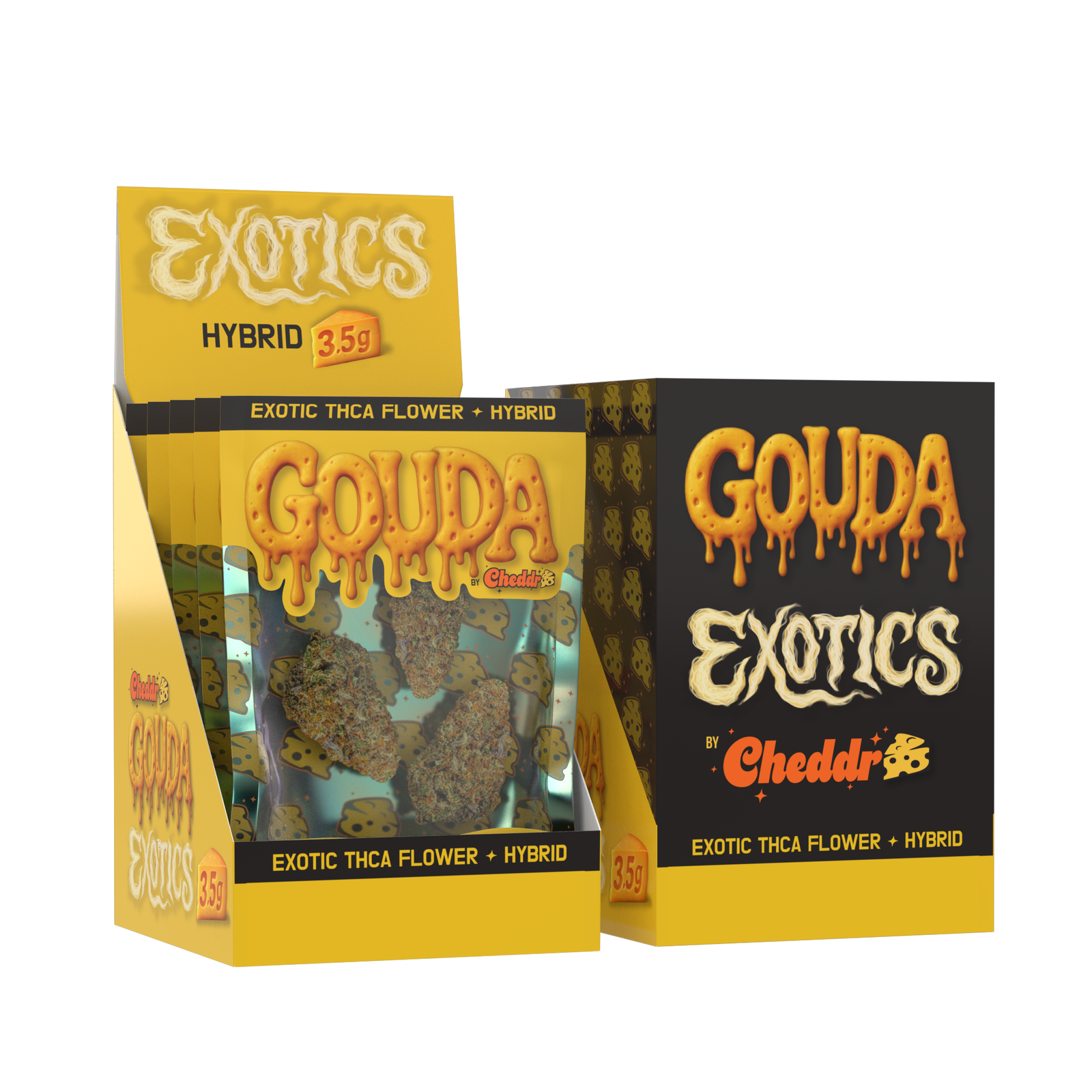 3.5g Gouda Exotic Flower - Moonwalker - Hybrid wholesale – Dizzle Dist