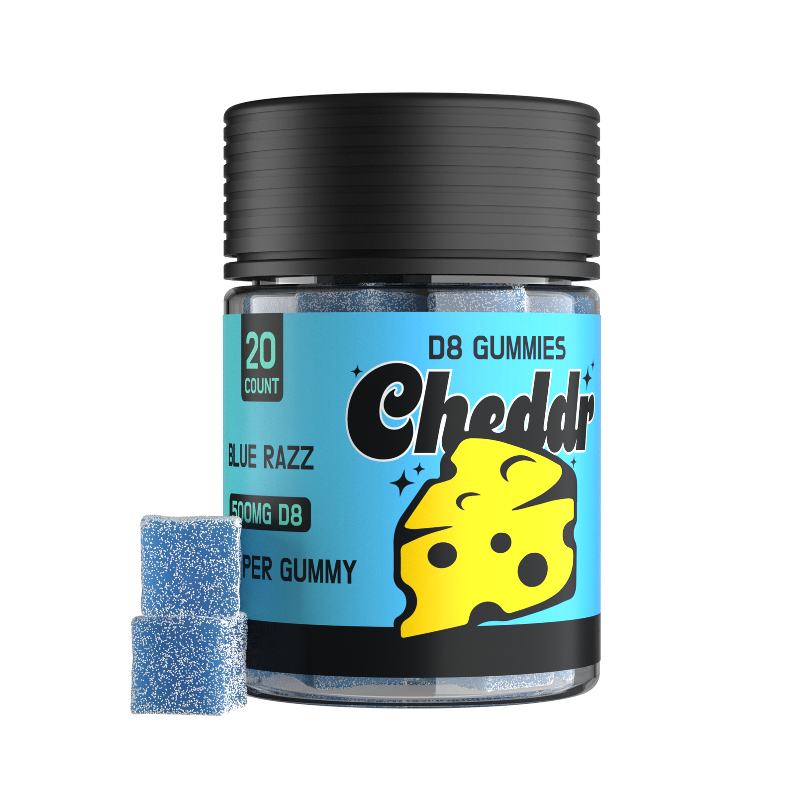 25mg D8 Gummies - BLUE RAZZ - 20ct wholesale – Dizzle Dist