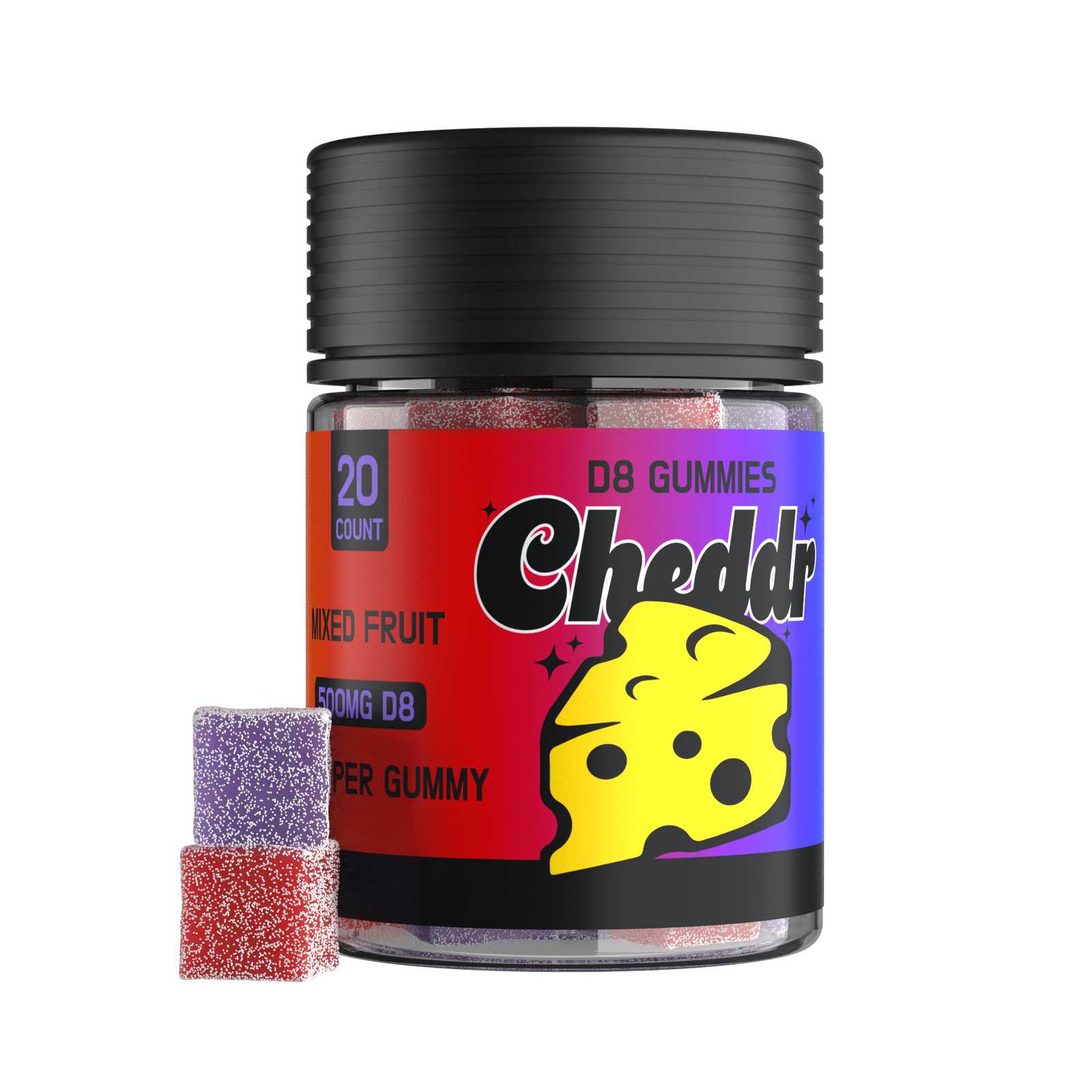 25mg D8 Gummies - MIXED FRUIT - 20ct wholesale – Dizzle Dist