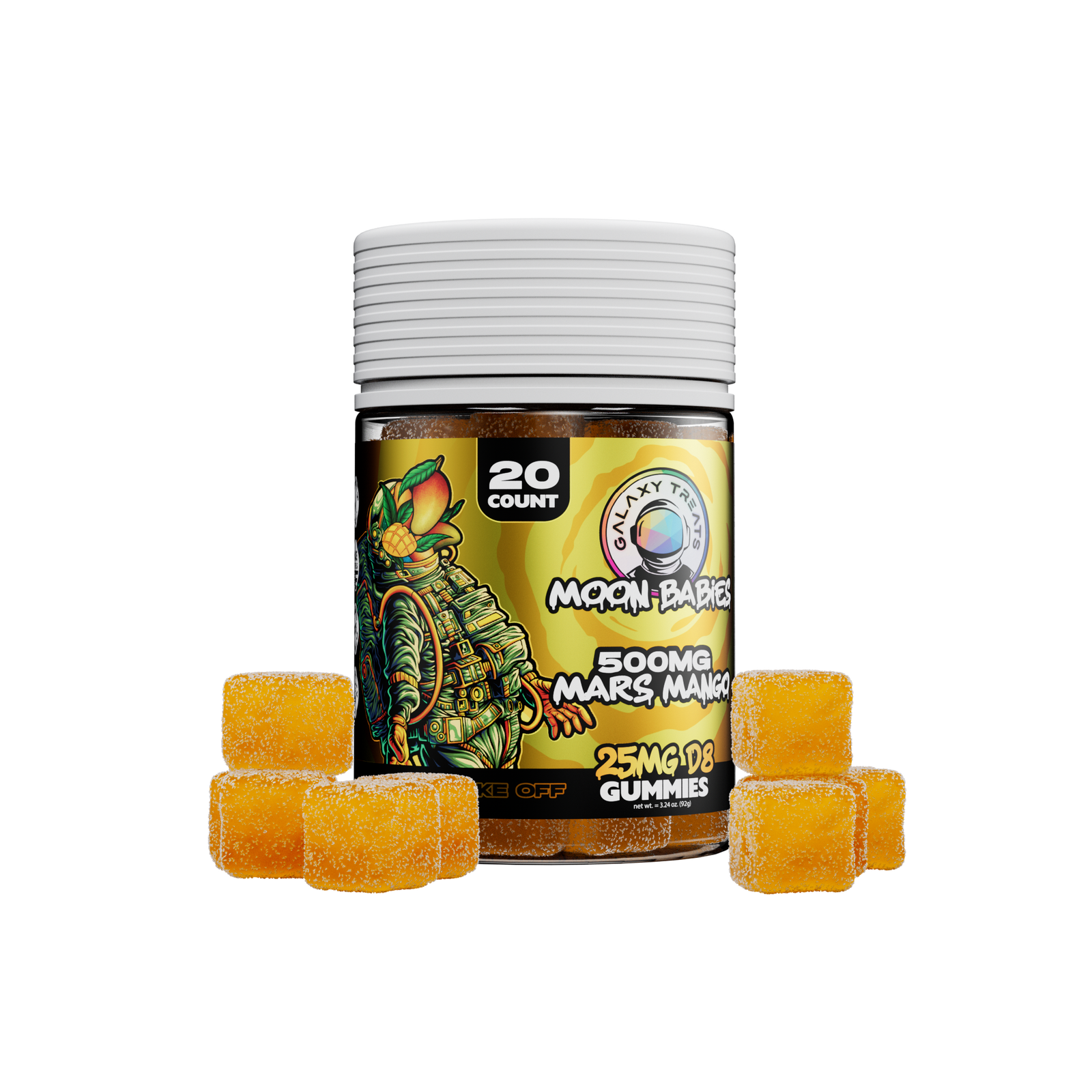 25mg D8 Gummies - MARS MANGO - 20ct Jars wholesale – Dizzle Dist