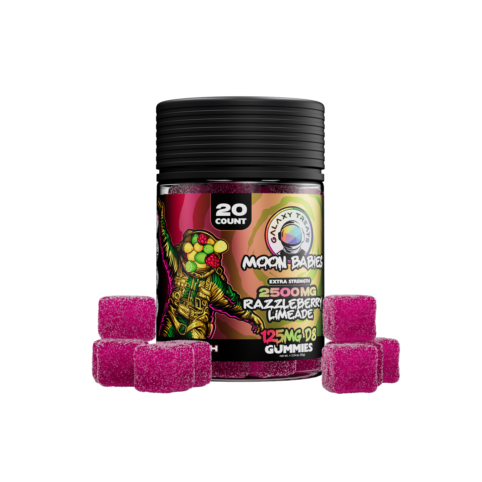 125mg D8 Gummies - RAZZLEBERRY LIMEADE - 20ct Jar wholesale – Dizzle Dist