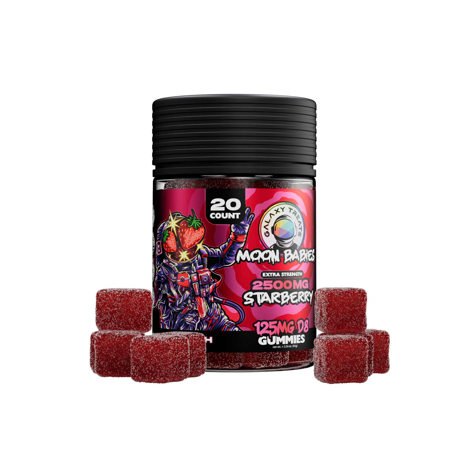 125mg D8 Gummies - STARBERRY - 20ct Jar wholesale – Dizzle Dist