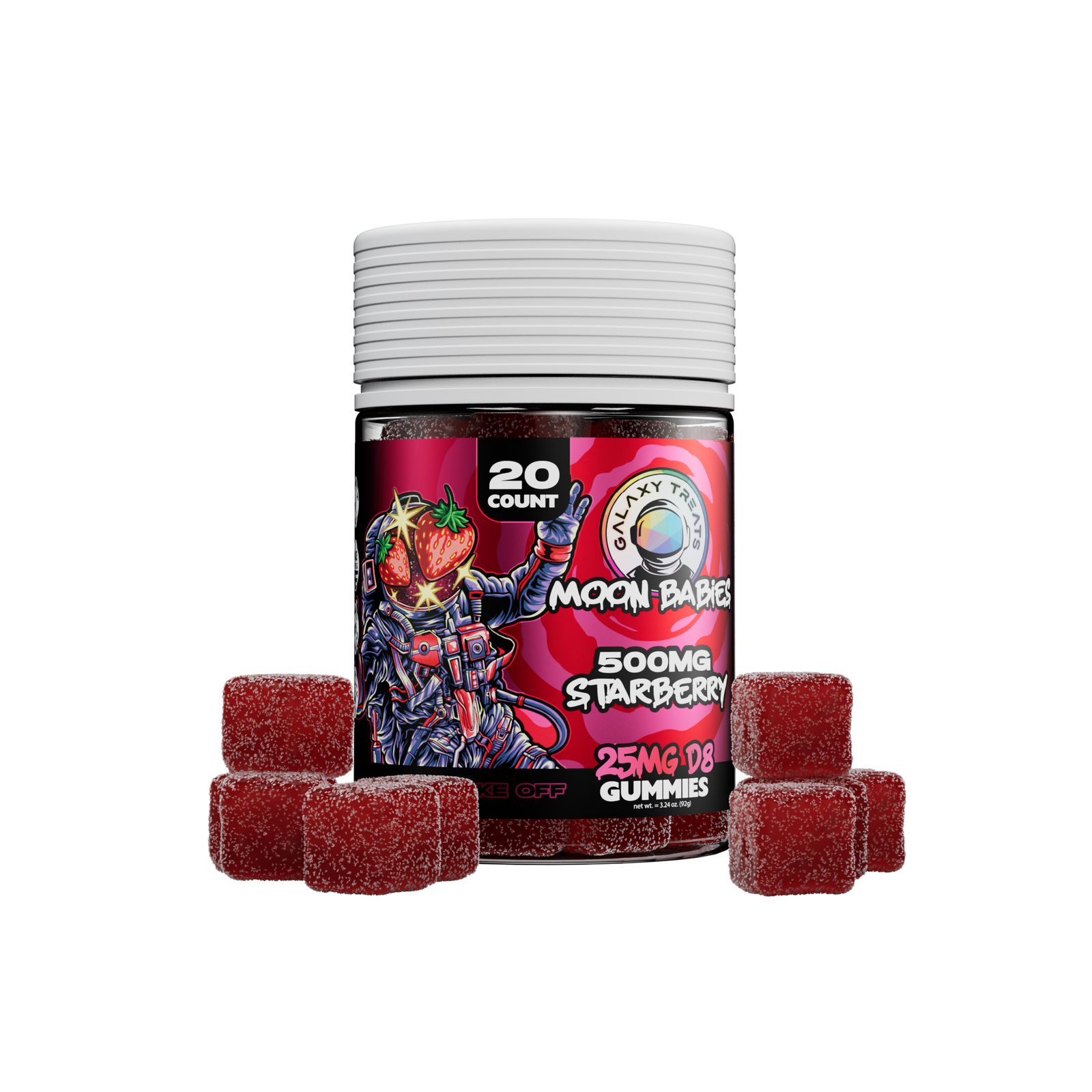 25mg D8 Gummies - STARBERRY - 20ct Jar wholesale – Dizzle Dist