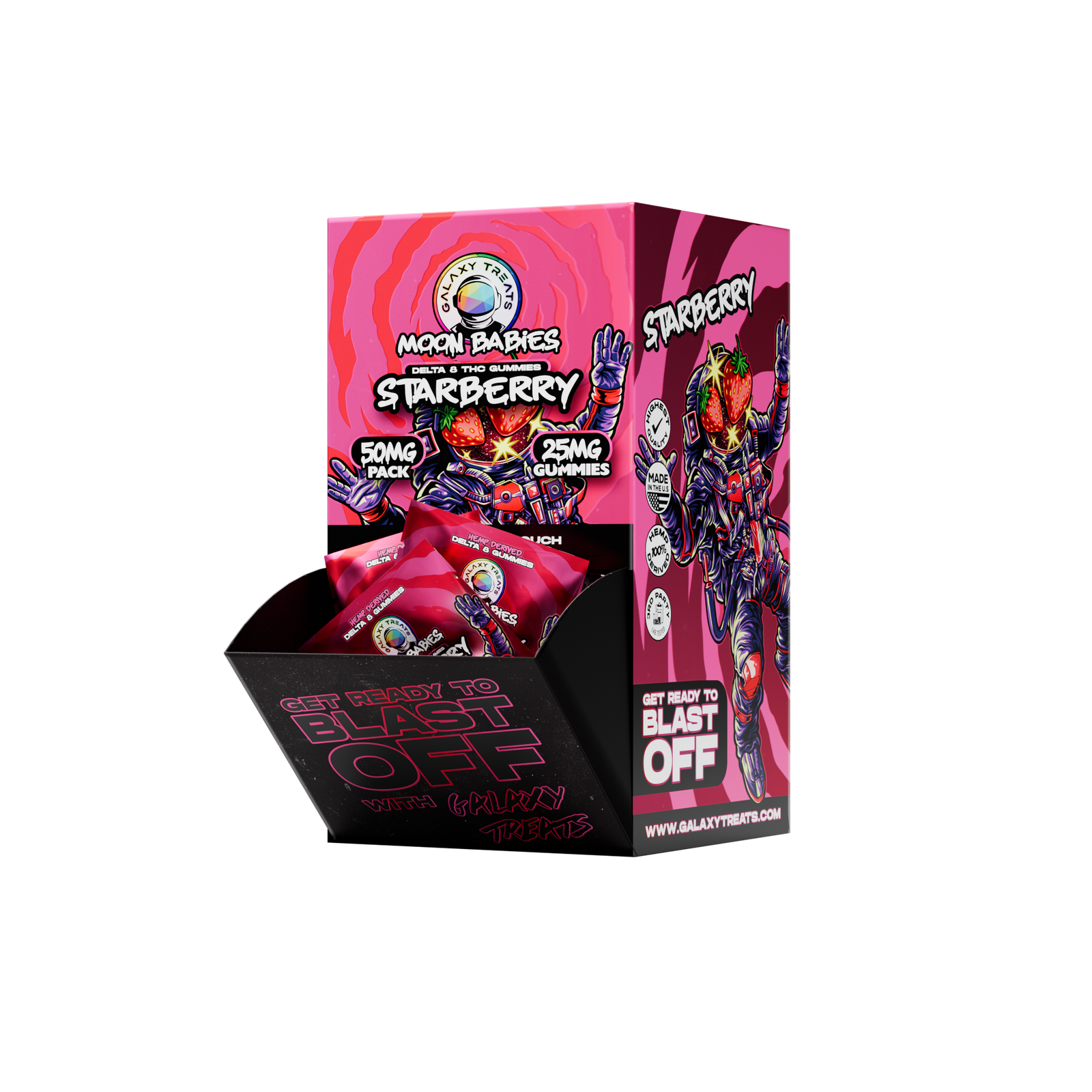 25mg D8 Gummies - STARBERRY - 2pk/50ct Feeder wholesale – Dizzle Dist