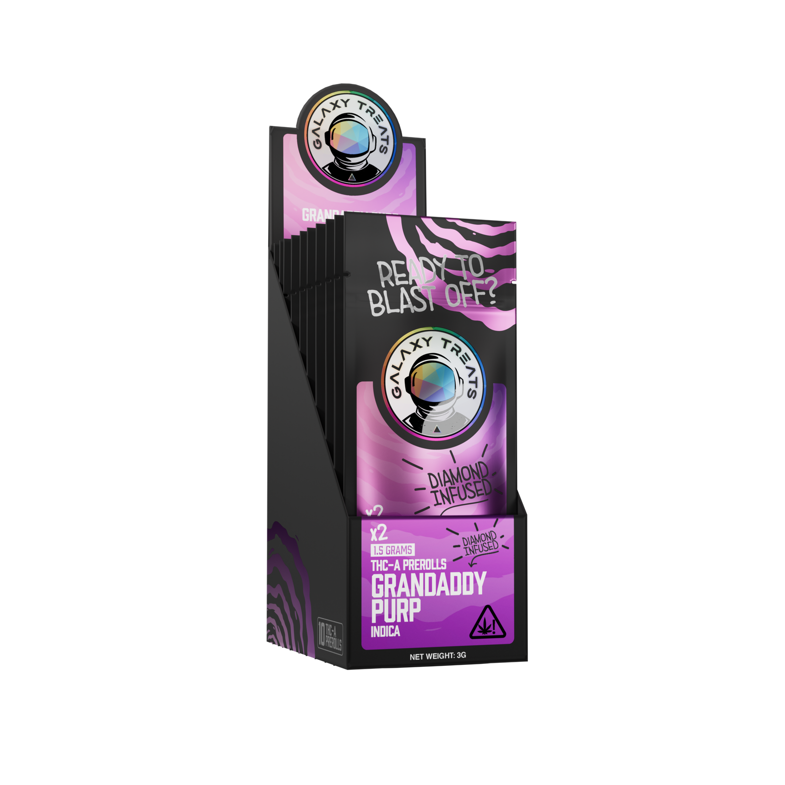 2 - 1.5g PreRolls - GRANDADDY PURP - Indica wholesale – Dizzle Dist