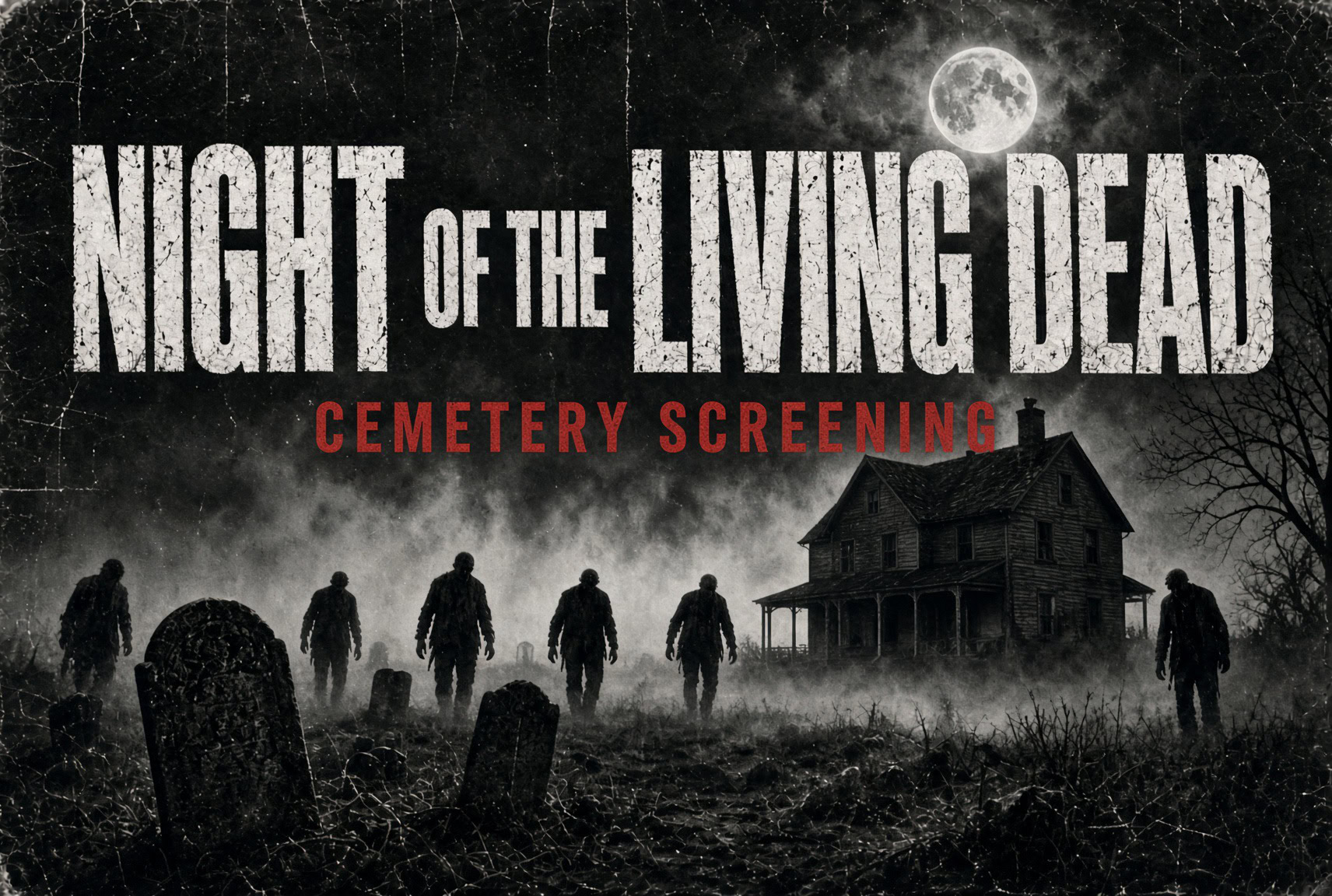 Graveyard Cinemas: Night of the Living Dead Screening at Pioneer Memorial Cemetery Graveyard Cinemas: Night of the Living Dead Screening at Pioneer Memorial Cemetery