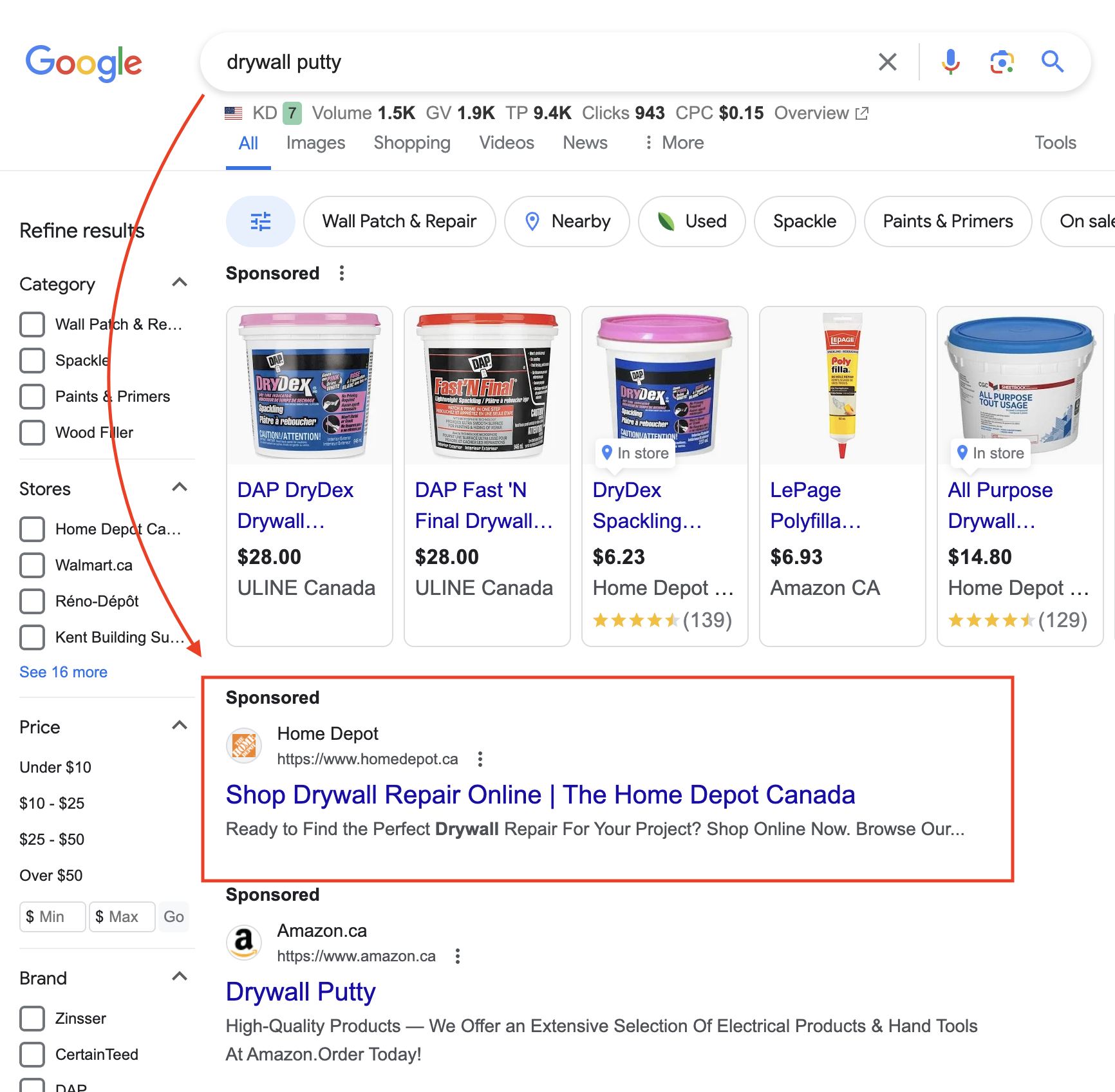 Drywall marketing campaign screenshot