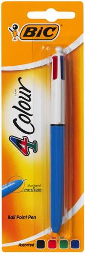 BIC 4 COLOURS PEN BLISTER PACK 1EA Pack Size: 12