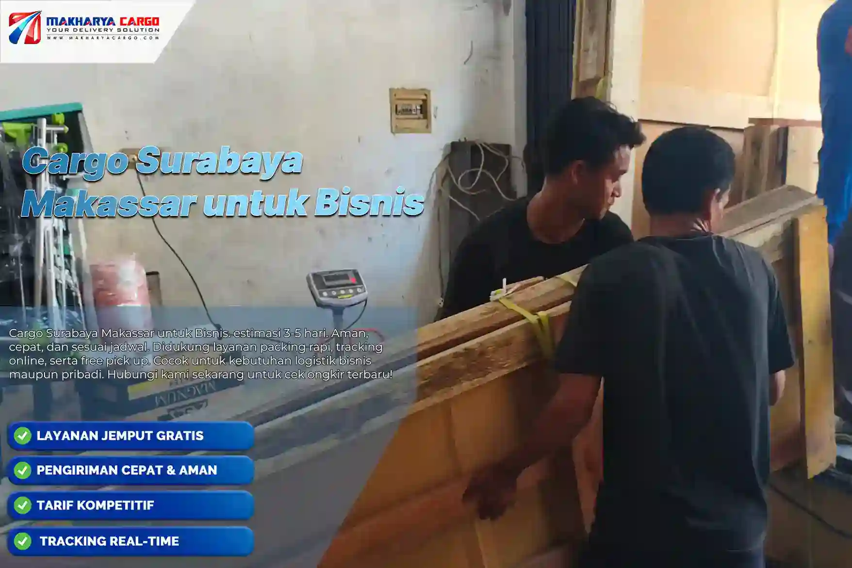 Cargo Surabaya Makassar untuk Bisnis. mulai 2.500/Kg