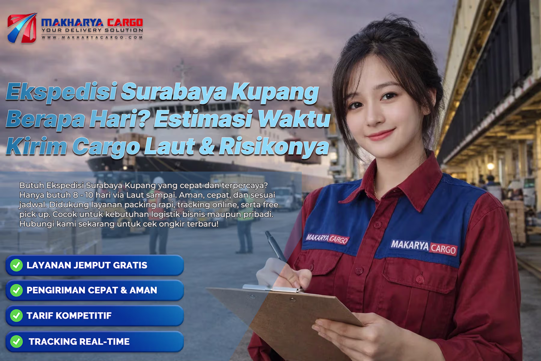 ekspedisi surabaya kupang berapa hari