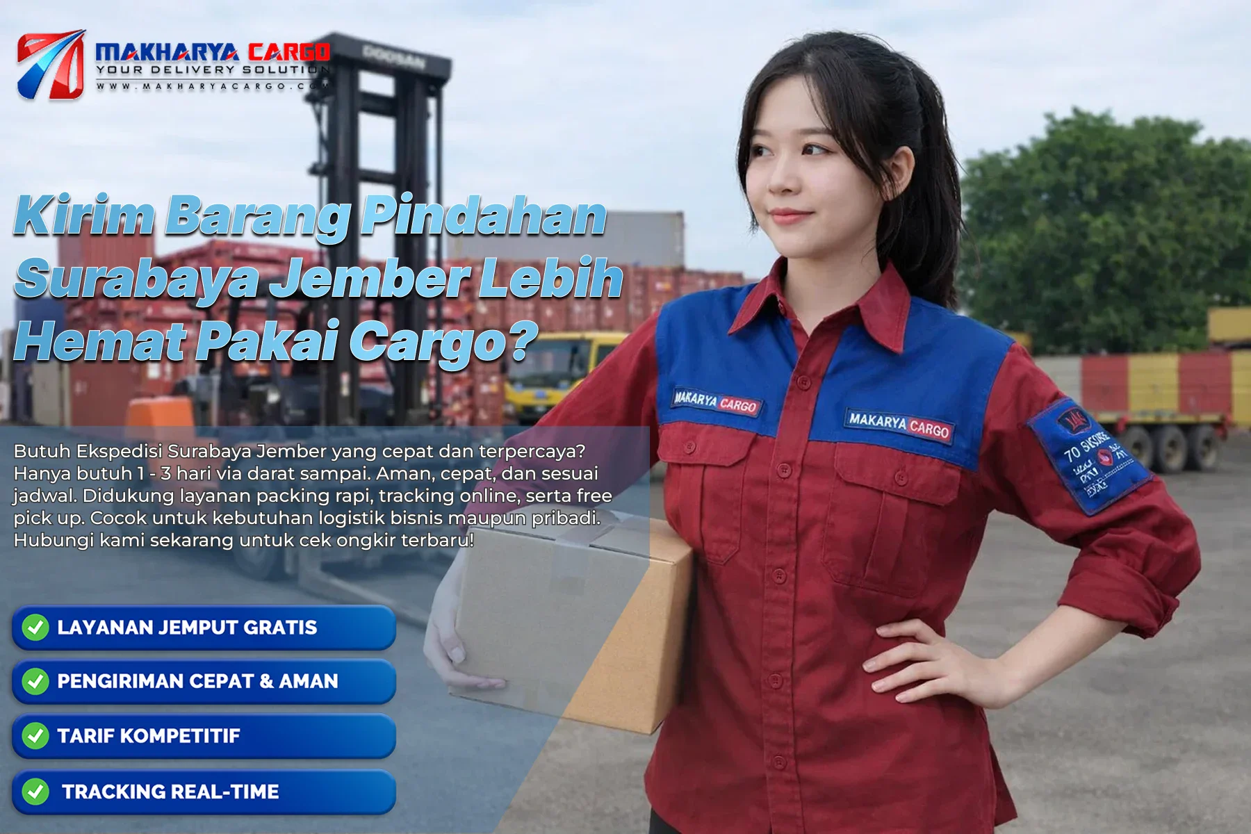 Proses pindahan Surabaya Jember menggunakan sistem cargo darat