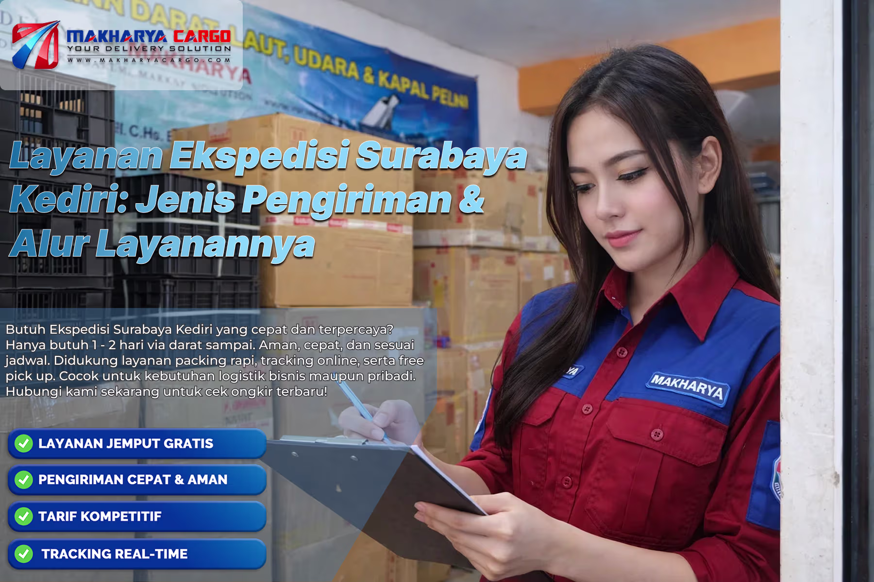 Layanan ekspedisi Surabaya Kediri dengan proses pengiriman barang dari kota asal hingga tujuan.