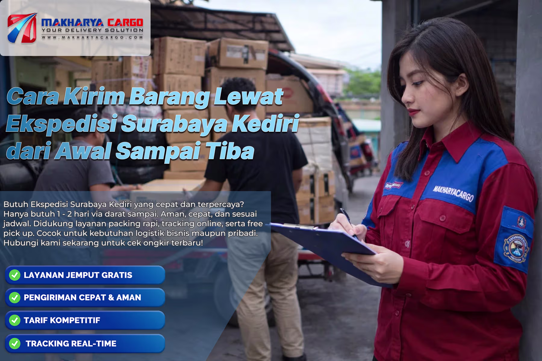 Cara kirim barang Surabaya Kediri lewat ekspedisi dari awal sampai tiba