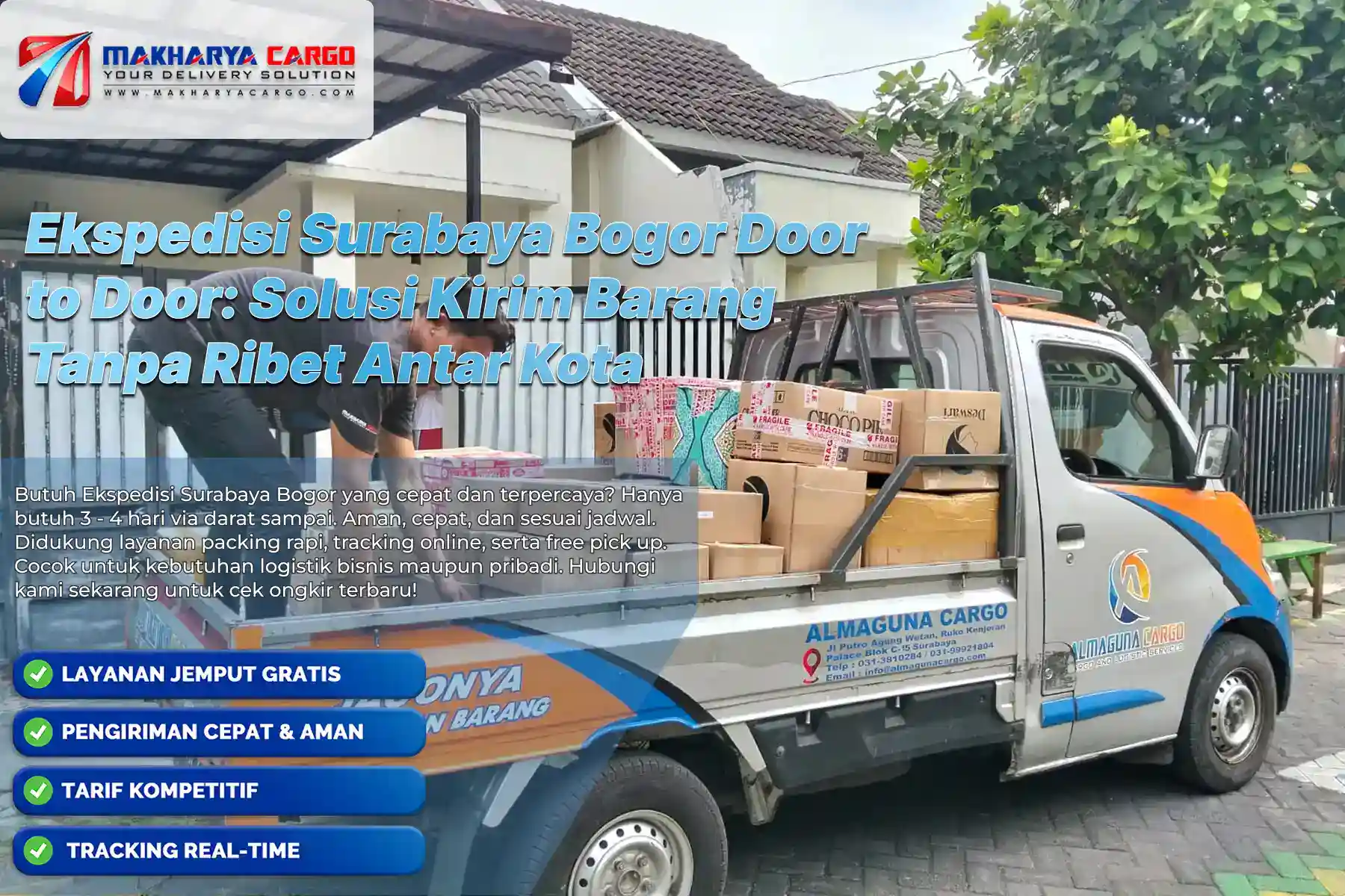 Ekspedisi Surabaya Bogor Door to Door layanan kirim barang antar kota