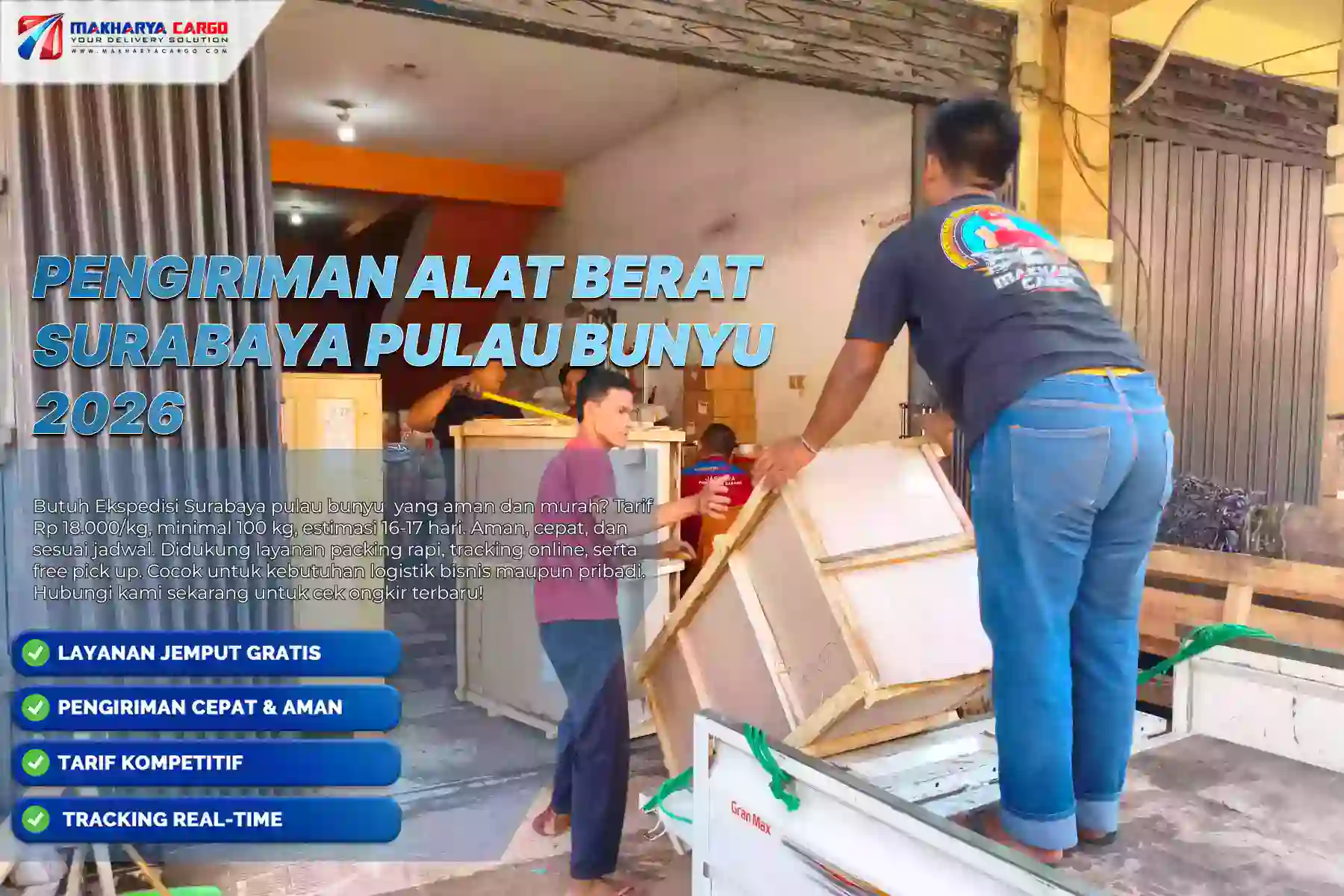 Pengiriman Alat Berat Surabaya Pulau Bunyu