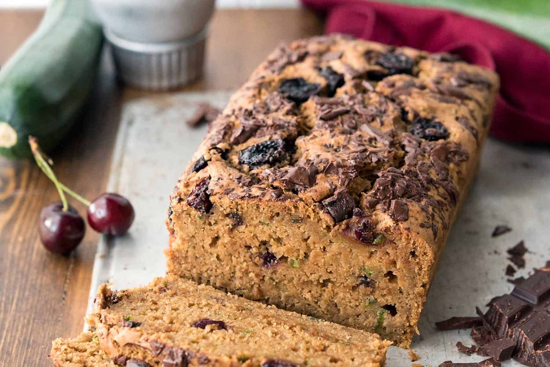 Cherry Chocolate Zucchini Bread Vegan Yack Attack