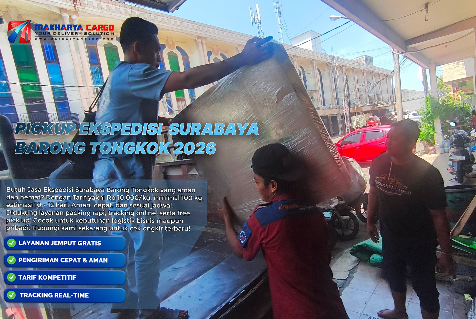 Pickup ekspedisi Surabaya Barong Tongkok dari lokasi pengirim
