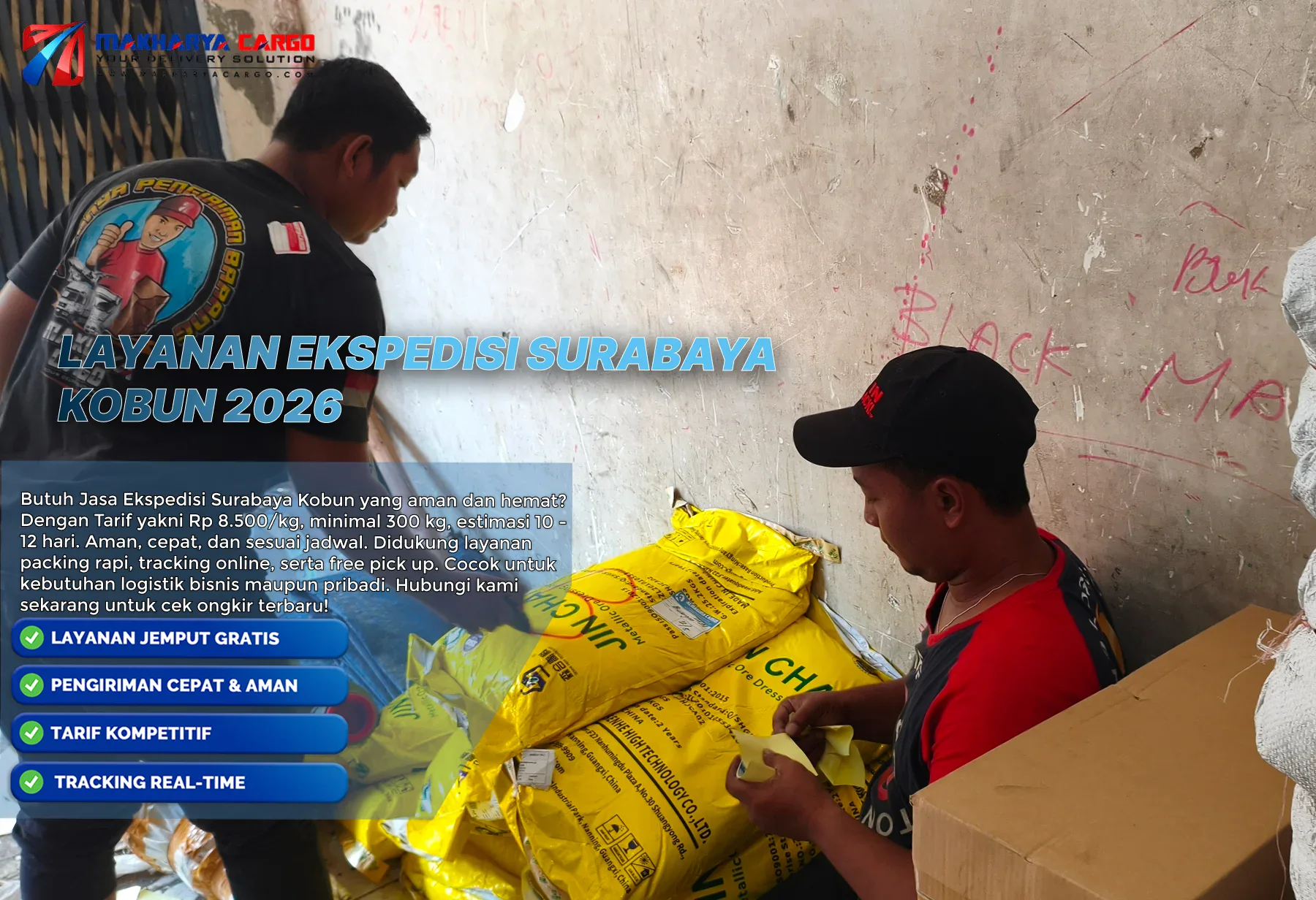 Layanan ekspedisi Surabaya Kobun untuk pengiriman barang
