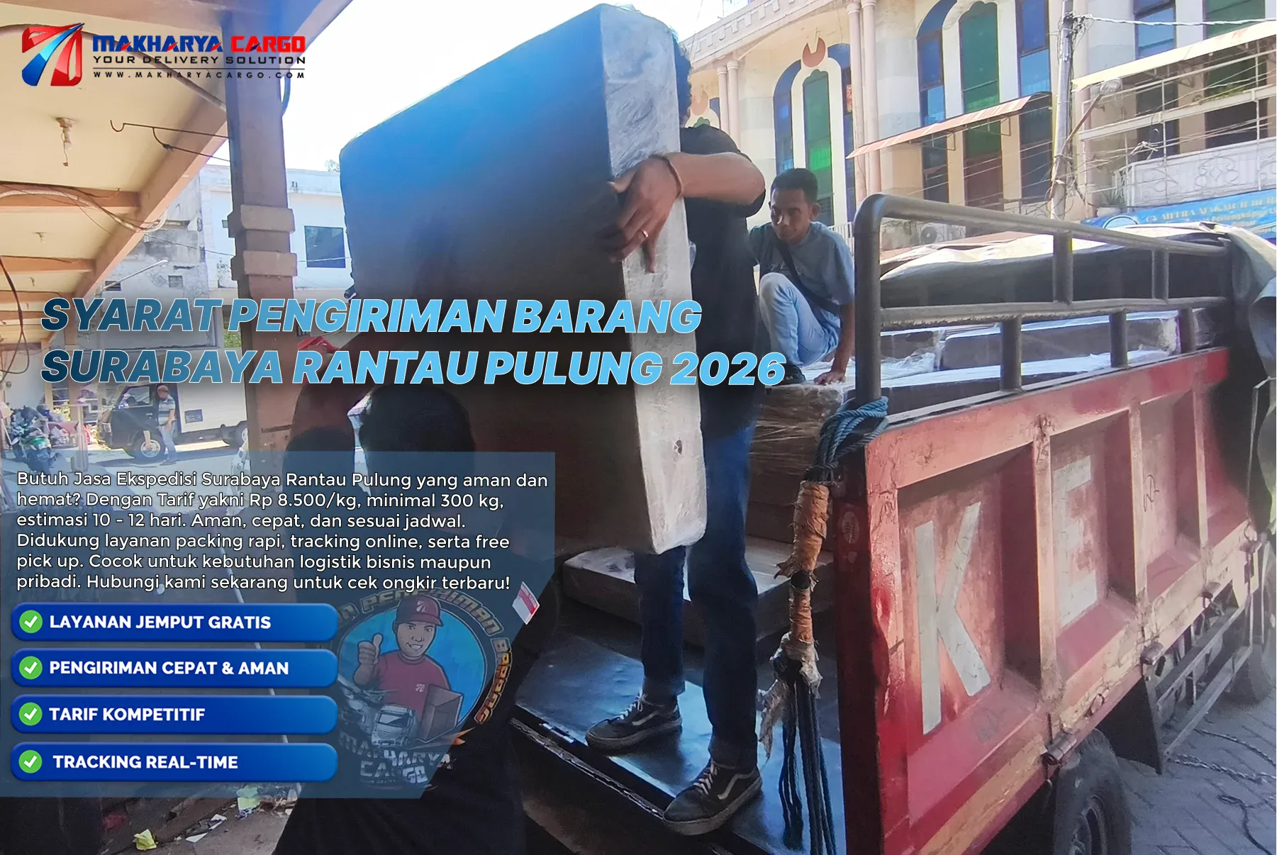 syarat pengiriman barang Surabaya Rantau Pulung