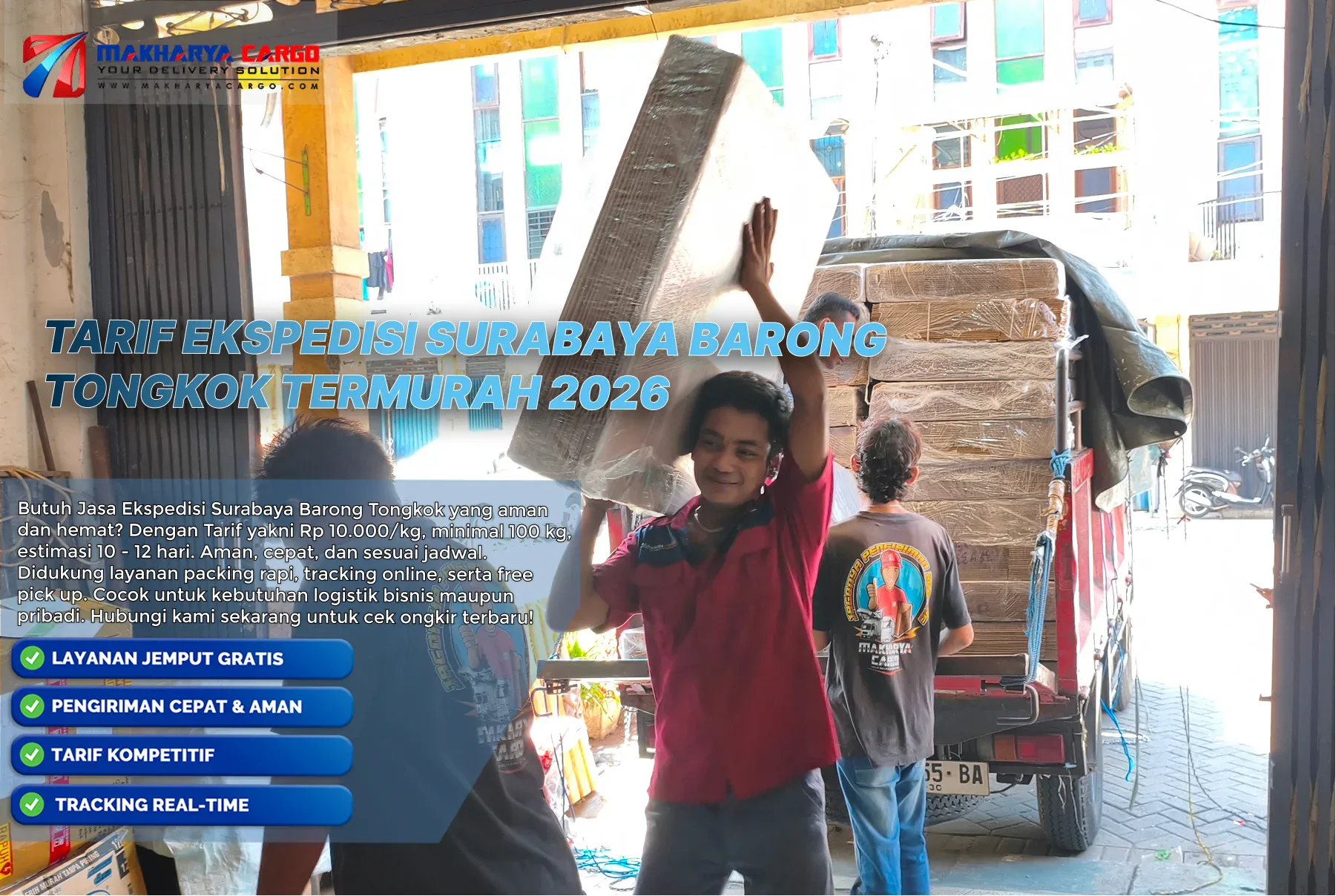 Tarif ekspedisi Surabaya Barong Tongkok terbaru