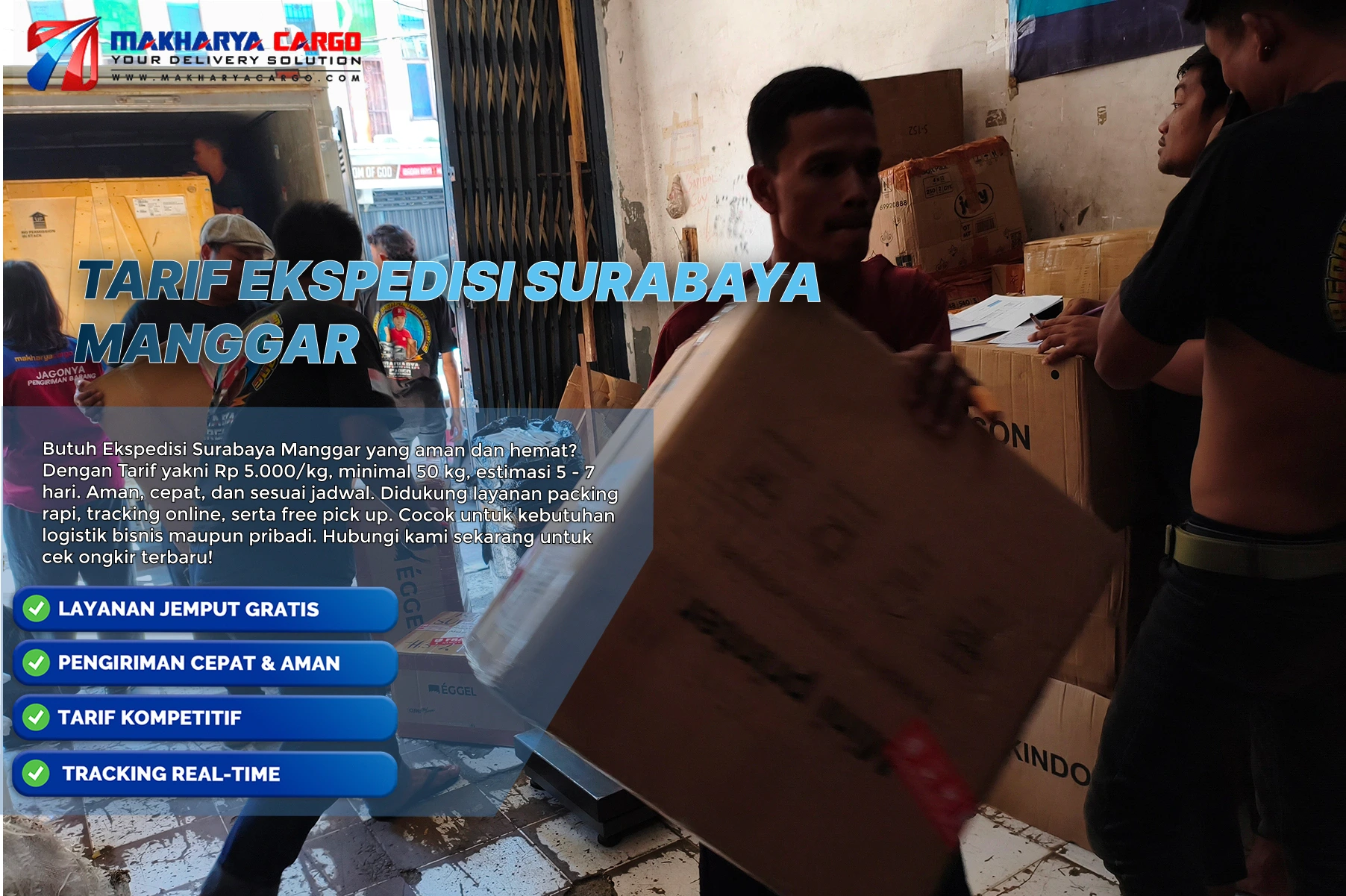 Tarif ekspedisi Surabaya Manggar untuk pengiriman barang cargo antarpulau