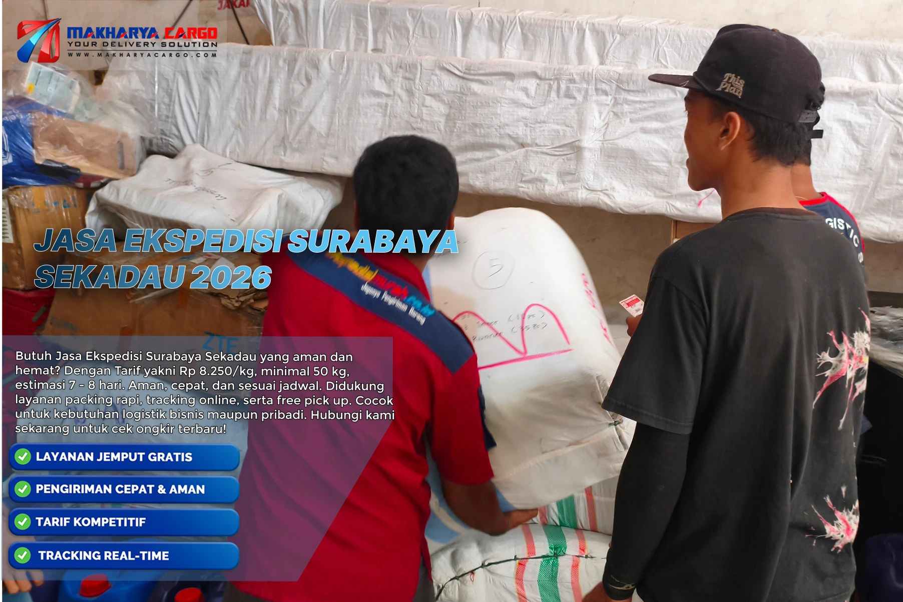 Jasa ekspedisi Surabaya Sekadau untuk pengiriman barang melalui cargo.
